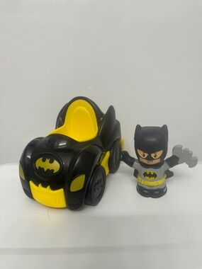 Batman & Batmobile fisher price little people DC superhero